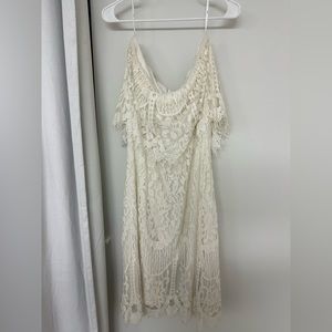 Lulus Strapless Lace Dress